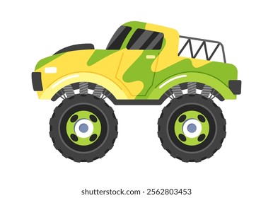 Monster truck vehicle vector illustration