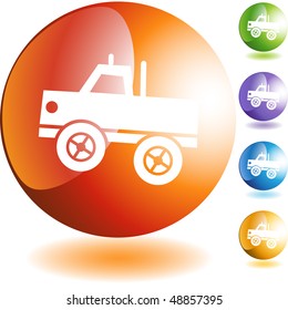 Monster Truck web button isolated on a background.