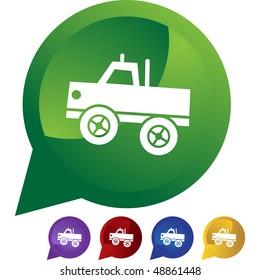 Monster Truck web button isolated on a background.