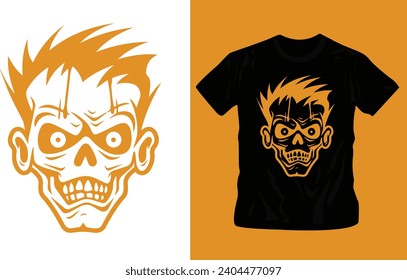 diseño de camisetas monstruo con fondo amarillo, maldad, boca, emojis, listos para imprimir