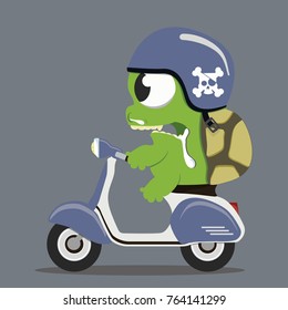 monster turtle on motorcycle