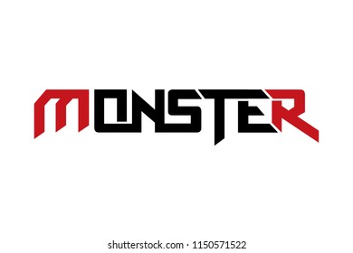 Monster typography design vector, for t-shirt, poster and other uses