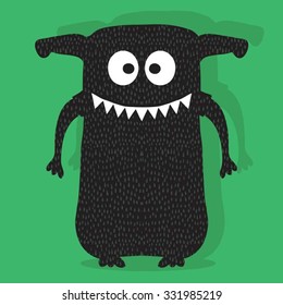 Monster typography, t-shirt graphics, vectors