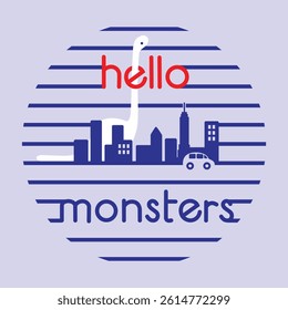 Monster Vector Design For Kids Boys T-Shirt, Monster T-Shirt Vector design For Kids Boys.