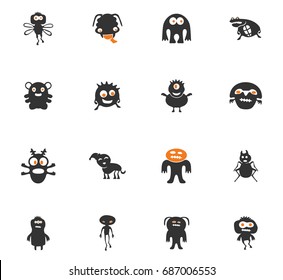 Monster vector icons for user interface design