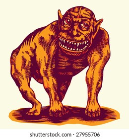 monster. vector illustration. for CD cover or t-shirt design