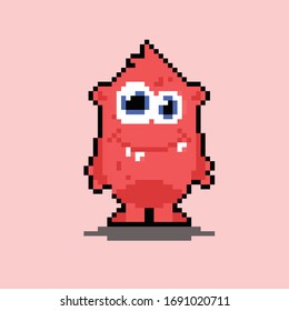 Monster vector illustration in pixel art