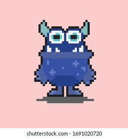 Monster vector illustration in pixel art