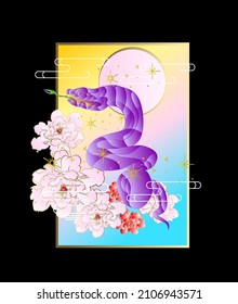 monster vector illustration for sukajan is mean japanese jacket design