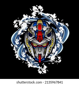 monster vector illustration for sukajan is mean japanese jacket design
