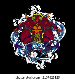 monster vector illustration for sukajan is mean japanese jacket design