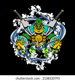 monster vector illustration for sukajan is mean japanese jacket design