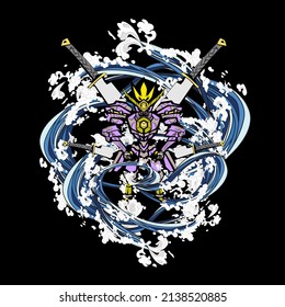 monster vector illustration for sukajan is mean japanese jacket design