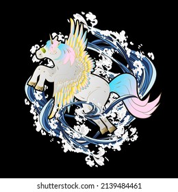 monster vector illustration for sukajan is mean japanese jacket design