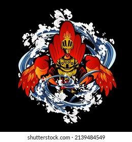 monster vector illustration for sukajan is mean japanese jacket design