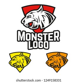 Monster vector logo design template