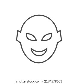 Monster or villain line outline icon