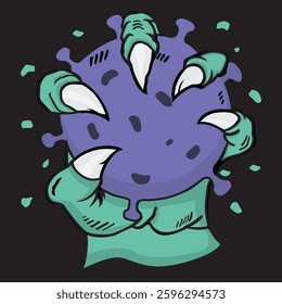 Monster Virus Claw vector design