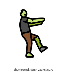 Monster Zombie-Farbsymbol Vektorgrafik. Monster-Zombie-Zeichen. einzelne Symbolillustration