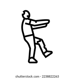 vector de icono de línea zombie monstruo. signo zombie monstruo. símbolo de contorno aislado ilustración negra