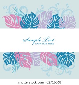 monstera background frame