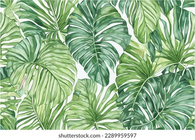 Color de fondo de Monstera para cualquier propósito incluyendo afiche, invitación a la boda y muchos más