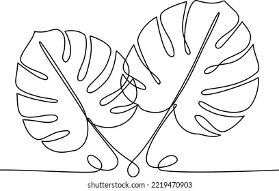 Montaje de línea continua deliciosa de Monstera