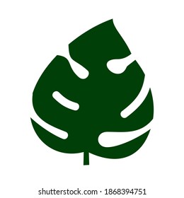Monstera deliciosa Leaf Logo Vector Template Illustration Design. Vector EPS 10.