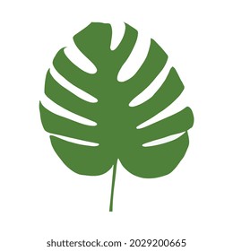 Diseño del Ilustrador de plantilla de vectores con el logotipo de la hoja deliciosa de Monstera. EPS vectorial 10.