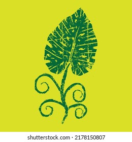 Monstera Deliciosa plant leaves vector, tropical forest isolated on green background. Can be used for greeting cards, flyers, invitations, web designs, for everything. The file has a clipping path.

