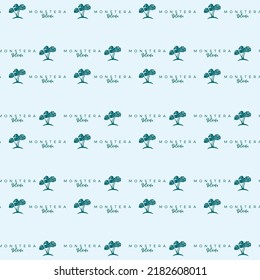 Monstera Deliciosa Seamless Pattern, monstera vector