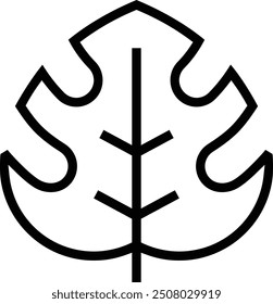 monstera icon. Thin linear style design isolated on white background