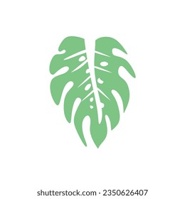 Monstera leaf abstract vector element 