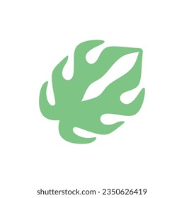 Monstera leaf abstract vector element 