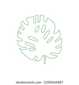 Monstera leaf abstract vector element 