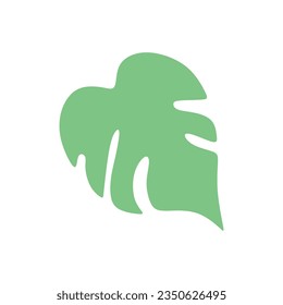 Monstera leaf abstract vector element 