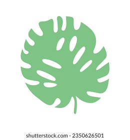 Monstera leaf abstract vector element 