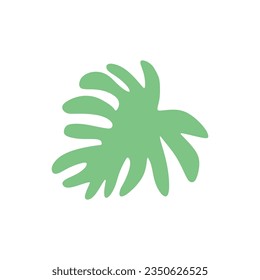 Monstera leaf abstract vector element 