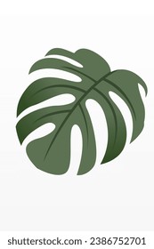 Monstera Leaf Flower Wall Art Poster. Monstera Leaf Wall Decor. Printable Botanical Wall Art Decor Poster