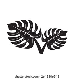 modelo de design de ilustração de ícone monstera leaf
