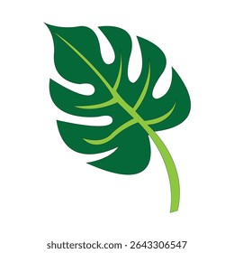Icono de la hoja de Monstera Plantilla de diseño de ilustración