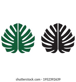 Monstera-Blatt-Symbol, Vektordesign-Vorlage
