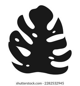 monstera leaf icon vector design template