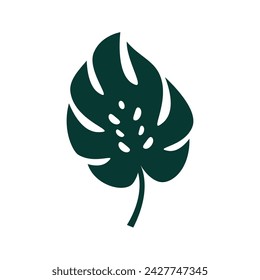 Diseño vectorial de ilustración de hoja de Monstera