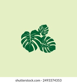 Monstera Leaf Logo Design, Leaves Monstera, Monstera Vector