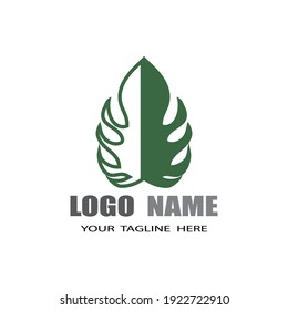 Monstera-Blatt-Logo, Vektordesign