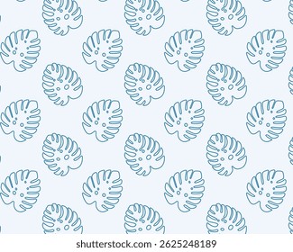 Modelo de folha de Monstera. Ilustração de vetor uniforme.