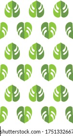 Monstera Leaf Seamless Pattern, Monstera Deliciosa, Botanical Pattern, Plant Pattern, Nature, Repeat Pattern, Vector Illustration Background