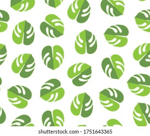 Patrón sin soldadura de la hoja de Monstera de moda, patrón de repetición, fondo de iluminación del vector