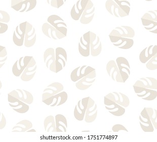 Monstera Leaf Seamless Pattern, Monstera Deliciosa, Botanical Pattern, Plant Pattern, Nature, Trendy Pattern, Repeat, Vector Illustration Background